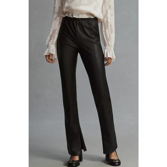 Anthropologie Pants - Anthrpologie Pilcro Glasgow Faux Leather Skinny Pants Black Pull On Size 27